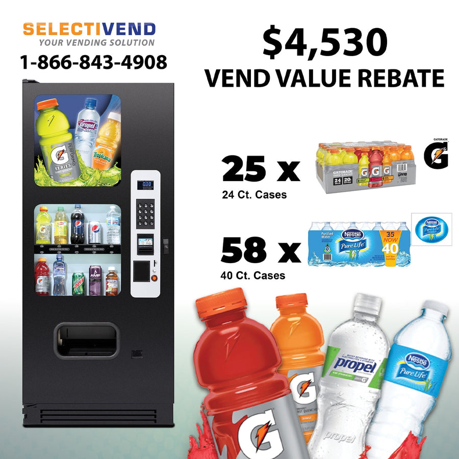 Selectivend Gatorade 10-Selection Cold Drink Vending Machine